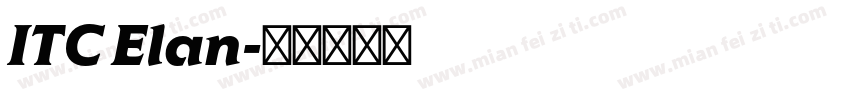 ITC Elan字体转换